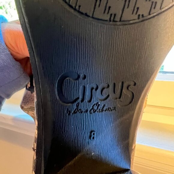 NWOT Circus by Sam Edelman Black & Gray Snakeskin Print Ankle Boots, Size 8M - Picture 9 of 13